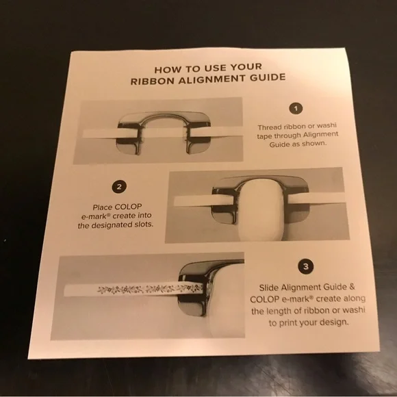 Colop e-mark create Ribbon Alignment Guide. - Picture 2 of 3